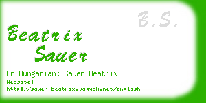 beatrix sauer business card